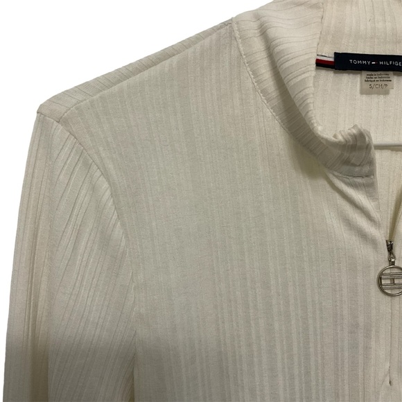 Tommy Hilfiger 3/4 Zip Rib Knit Small - Picture 4 of 8